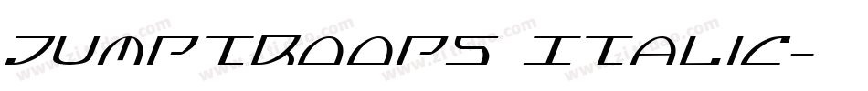 Jumptroops Italic字体转换